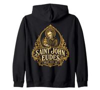 San Giovanni Eudes Sacro Cuore di Gesù Cattolico San Francese Felpa con Cappuccio