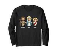San Giuseppe, Maria e Gesù Santi Cattolici Bambini Fede Santo Maglia a Manica