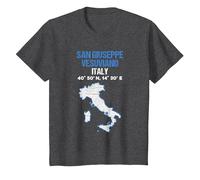 San Giuseppe Vesuviano Italia Città Maglietta, Bambini, Grigio Scuro, 12 Anni