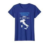 San Giuseppe Vesuviano Italia Città Maglietta, Donna, Blu Reale, L