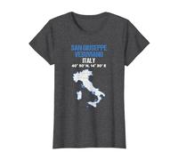 San Giuseppe Vesuviano Italia Città Maglietta, Donna, Grigio Scuro, L