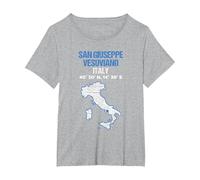 San Giuseppe Vesuviano Italia Città Maglietta, Donna Plus-Size, Grigio Melange, 5X