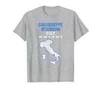 San Giuseppe Vesuviano Italia Città Maglietta, Uomo, Grigio Melange, 4XL