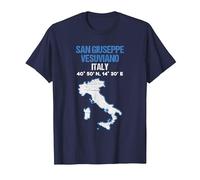 San Giuseppe Vesuviano Italia Città Maglietta, Uomo, Navy, 4XL