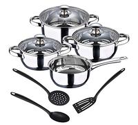 San Ignacio Batteria da cucina 7 pezzi in acciaio inossidabile + set 3 pezzi utensili da cucina in nylon, PK3372