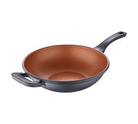 SAN IGNACIO Bronze | Wok 32cm | Antiaderente | Fabbricata in Alluminio Pressofuso | Con Manico Soft Touch | Adatta a Ogni Tipo di Piano Cottura
