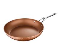 SAN IGNICO Origin - Panna da 28 cm - Prodotto in alluminio forgiato - Interno di Whitford - vernice resistente al calore esterno in rame - punto di induzione - manico in acciaio inossidabile