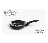 San Ignacio - Padella 4 mm, Manico Soft Touch Nero, 18 cm.