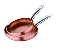 San Ignacio Professional Chef Copper Plus-Set di padelle da 20 e 24 cm, in Alluminio pressato per induzione, Rame