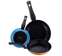 San Ignacio Q2837 Set 3 Pezzi Padelle Ø20, Ø24, Ø28 cm, Alluminio Forgiato, Induzione Monza
