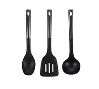 San ignacio Set 3PC Utensili da Cucina Nylon MERITA GT 3, Acciaio, Nero