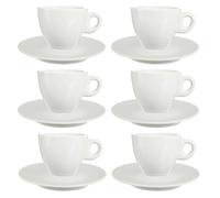 San Ignacio Set 6 tazze caffè porcellana bianca c plat collezione VESSIA