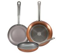 San Ignacio Set di 3 padelle Optimum Plus in alluminio pressato con rivestimento antiaderente in marmo grigio Quantanium