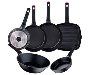 SAN IGNACIO Set di 4 padelle + Wok + sarten girarrosto