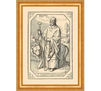 San Ignazio di Antiochia Theophorus Incisione in legno San A4 1024 Incorniciato