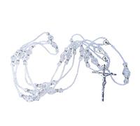 San Joaquin Creations Crystal Wedding Lazo Silver Plated Accents/Lazo De Boda Crystal Cortado terminado con acentos en plata/rosario nuziale, Cristallo