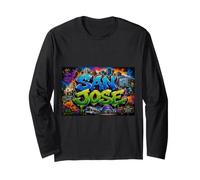 San Jose CA California Stati Uniti Silicon Valley Graffiti Art Maglia a Manica