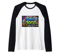 San Jose CA California Stati Uniti Silicon Valley Graffiti Art Maglia con Maniche Raglan