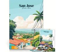 San José,Costa Rica Puzzle da 1000 pezzi per ragazzi,stimolante per il ragionamento,leggero e divertente,con tagli precisi,ideale come regalo (38x26cm)