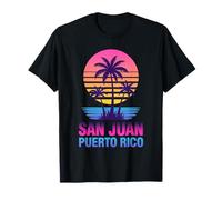 San Juan Porto Rico Vacanza Retro Vaporwave Estetica Maglietta
