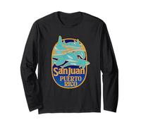 San Juan Puerto Rico Orca Balene Caraibiche Souvenir Maglia a Manica