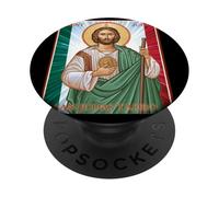 San Judas Tadeo - bandiera messicana di St. Jude Art Devocion PopSockets PopGrip Adesivo
