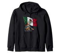 San Judas Tadeo Con Bandera del Messico Felpa con Cappuccio