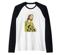 San Judas Tadeo (Saint Jude The Apostle) Maglia con Maniche Raglan