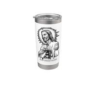 San Judas Tadeo - St. Jude Art Bianco e Nero Bicchiere termico in acciaio inox doppia parete