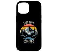 San Luis Colorado USA Retro Montagna Vintage Style Design Custodia per iPhone 15