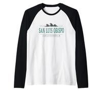 San Luis Obispo California - Costa di San Luis Obispo CA - SLO Maglia con Maniche Raglan