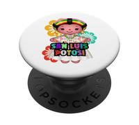 San Luis Potosí Muñeca Lelé, Handmade Mexicans Rag Doll PopSockets PopGrip Adesivo