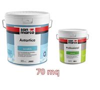 San Marco - Kit pittura lavabile bianca per mq 70 (Antartica lt.14 + Atomo lt.5)