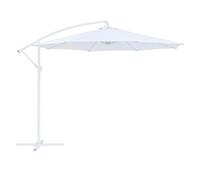 San Marco Ombrellone da giardino con Palo decentrato 3 Mt Ø 300 cm Con Manovella |Ombrellone per Terrazza o Balcone | Telo con Protezione UV - Impermeabile | Base a croce Inclusa