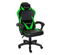 San Marco Poltrona da gaming ergonomica verde e nera Sedia cuscino per supporto lombare e cervicale. Ideale anche per l'ufficio.