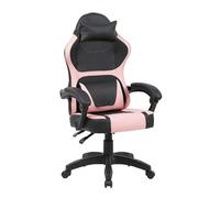 San Marco sedia da gaming ergonomica con braccioli, sedia da scrivania reclinabile, disponibile in diversi colori. (Rosa)