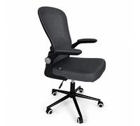 San Marco sedia da ufficio girevole con braccioli, sedia ufficio in rete con braccioli, e poggiatesta, disponibile in vari colori. (Antracite, Senza poggiatesta)