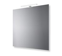 San Marco specchio filo lucido, specchio da bagno con luce, disponibile con o senza lampada da 30 o 45 cm, specchio da parete bagno, installazione semplice e veloce. (70x70 cm, con lampada 30 cm)
