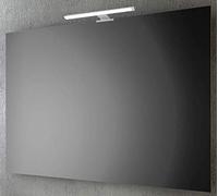 San Marco specchio filo lucido, specchio da bagno con luce, disponibile con o senza lampada da 30 o 45 cm, specchio da parete bagno, installazione semplice e veloce. (120X80 cm, con lampada 30 cm)