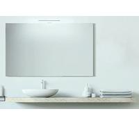 San Marco specchio filo lucido, specchio da bagno con luce, disponibile con o senza lampada da 30 o 45 cm, specchio da parete bagno, installazione semplice e veloce. (120x70 cm, con lampada 45 cm)