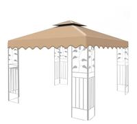 San Marco Telo di Ricambio per Gazebo 3x3 mt Ecru da 180 gr/mq, Resistente ai Raggi UV, Resistente alla Pioggia, completo di Camino Antivento