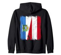 San Marino Austria Mezza Bandiera San Marino Patrimonio Austriaco Felpa con Cappuccio