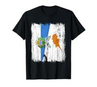 San Marino Cipro Mezza Bandiera San Marin Cypriot Heritage Maglietta