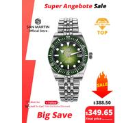 San Martin 37.5mm Orologio da sub da uomo Miyota 9015 Smalto Sunburst Quadrante Orologi meccanici automatici di lusso Impermeabile 200m SN0148GX