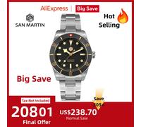 San Martin 37mm Lunetta opaca NH35 BB54 Orologio subacqueo vintage per uomo Automatico Quick Fly Regolazione C3 BGW-X1 Lume 20ATM Reloj SN0138