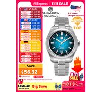 San Martin 39mm SN0144 "JianZhan" Gada Orologio Miyota 9015 Design originale Stile cinese Abito da uomo Orologi meccanici automatici