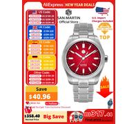 San Martin 39mm Stile Cinese 3D "Fu" Cento Benedizioni Quadrante Miyota 9039 Orologio Meccanico Automatico da Uomo Design Originale SN0144