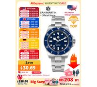 San Martin 40mm Orologio da sub classico da uomo in acciaio inossidabile Giappone NH35 Meccanico automatico Zaffiro Impermeabile 300m SN0111