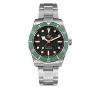 San Martin NH35 Orologio automatico da uomo subacqueo, resistente all'acqua 200 m, bracciale in acciaio inossidabile, lunetta verde, V 1, Subacqueo