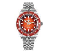 San Martin Orologio da uomo - SN0148G 40mm 9015 Movimento Automatico Orologio subacqueo 20 Bar Impermeabile Cristallo Zaffiro BGW-X1 Orologio da polso luminoso, Rosso sfumato.